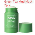 Cleansing Green Tea Mask Clay Stick Oil Control Anti-Acne Whitening Seaweed Mask Skin Care